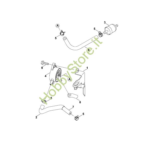 Picture of K - Condotto carburante/filtro FH430V-AS54